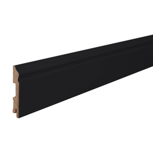 MDF Skirting Board Foge LB3 16 x 100 x 2000 mm, black