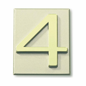 Self Adhesive House Digit "4" 4x4.7 cm, olive