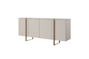 Four-Door Cabinet Verica 200cm, cashmere/gold legs