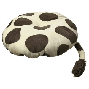 SANDLÖPARE Stool cover, beige brown/giraffe pattern, 38 cm