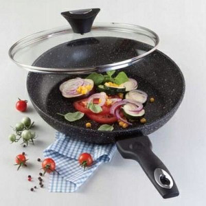 Tiross Frying Pan with Lid TS-1256P 28 cm