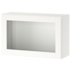 BESTÅ Wall-mounted cabinet combination, white/Ostvik white, 60x22x38 cm
