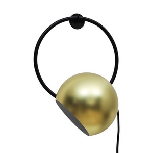 GoodHome Wall Lamp Toroba 1-p E27, black/gold
