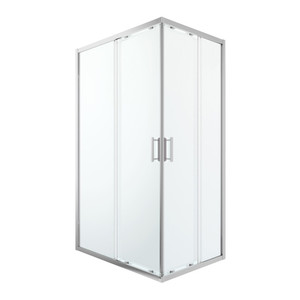 GoodHome Shower Enclosure Beloya 80x120x195cm, chrome/transparent