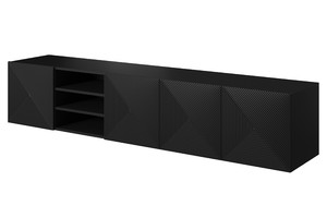 Wall-mounted TV Cabinet Asha 200 cm, matt black