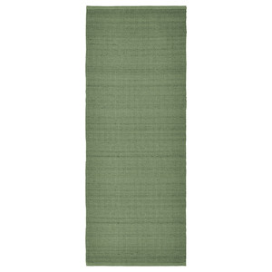 TIDTABELL Rug, flatwoven, green, 80x200 cm