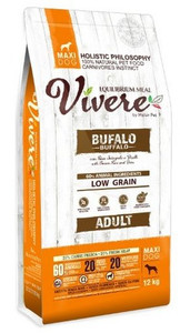 Vivere Dog Dry Food Low Grain Maxi Adult Buffalo 12kg
