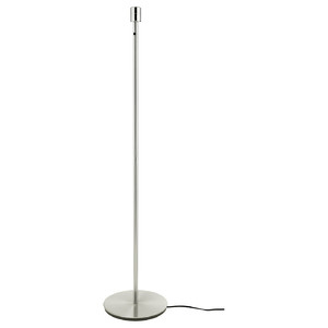 SKAFTET Floor lamp base, nickel-plated