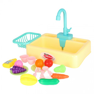 Dishwashing Playset Sink with Tap & Accessories, assorted colours, 3+