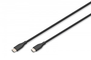 DIGITUS USB-C silicone connection cable, 2m, black