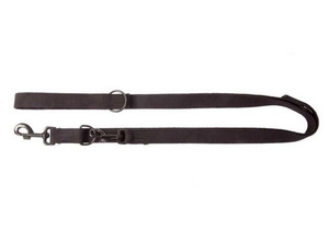 Dingo Adjustable Cotton Tape Dog Leash 1.6cm/120-220cm, black