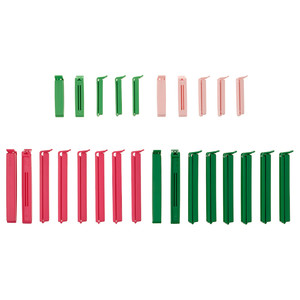 BEVARA Sealing clip, set of 26, mixed colours