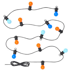 SOLVINDEN LED lighting chain with 12 bulbs, outdoor/multicolour