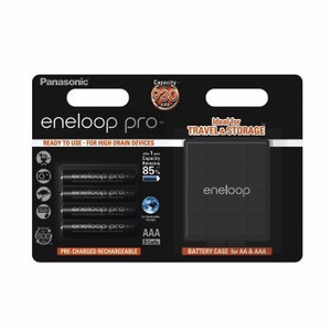 Panasonic Batteries Eneloop AAA/R03 930mAh with Case