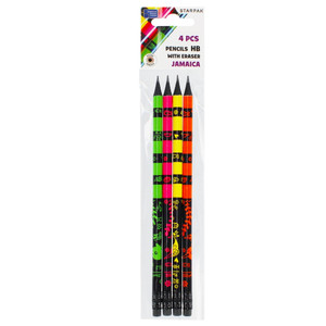 Starpak Pencil with Eraser HB Jamaica 4pcs