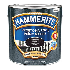Hammerite Direct To Rust Metal Paint 2.5l, hammered black