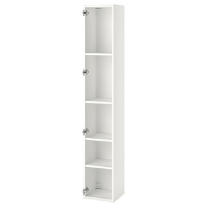 ENHET High cb w 4 shelves, white, 30x30x180 cm