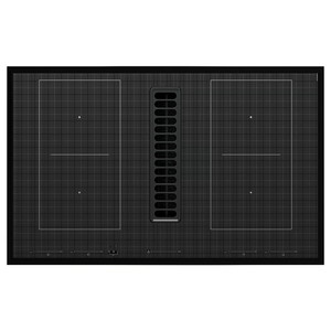 TÄCKNAN Induction hob/integrated extractor, IKEA 500 black, 83 cm