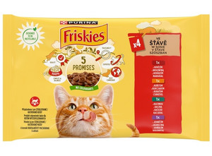 Friskies Mix Meat Cat Food in Sauce 4x85g