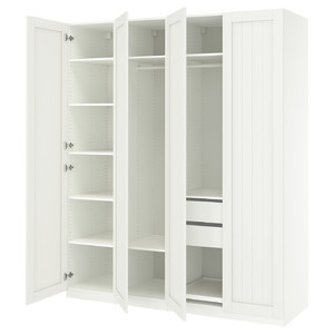 PAX / GULLABERG Wardrobe combination, white/white, 200x60x236 cm