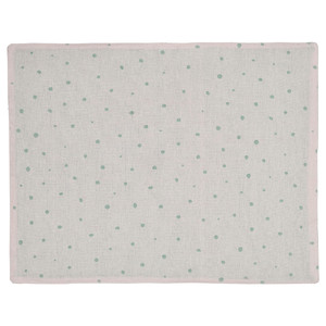NISSÖGA Place mat, white/light blue, 45x35 cm