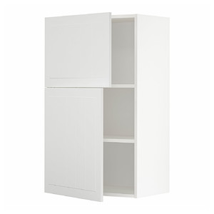 METOD Wall cabinet with shelves/2 doors, white/Stensund white, 60x100 cm