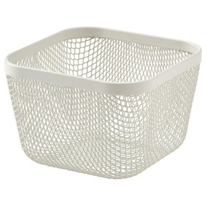 IKEA 365+ Food storage basket, metal/white, 14x14x10 cm
