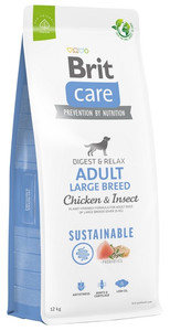 Brit Care Sustainable Adult Large Breed Chicken & Insect Dog Dry Food 12kg