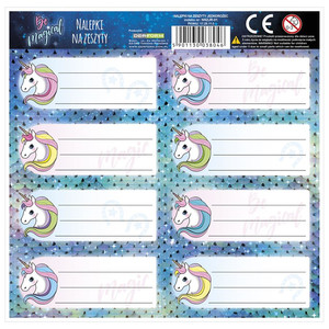Label Stickers for Notebooks 25pcs Unicorn