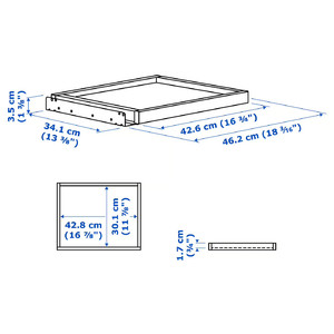 KOMPLEMENT Pull-out tray, white, 50x35 cm