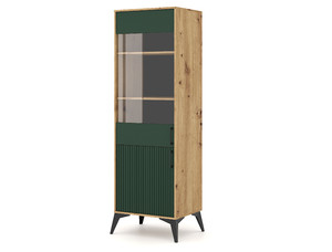 Display Cabinet Lugo LU09, artisan oak/soft green