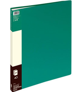 40 Pocket Display Book Folder PP A4, green