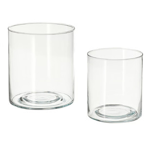 PILFINK Candle holder, set of 2, clear glass