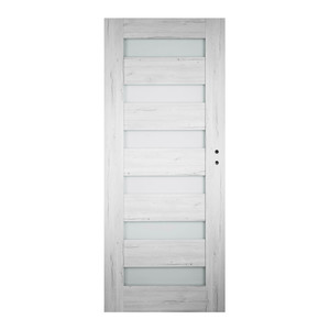 Non-rebated Internal Door Trame 70, left, silver oak