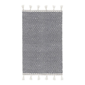 GoodHome Bath Mat Nammu 50 x 80 cm, ecru/anthracite