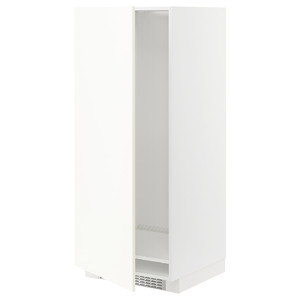 METOD High cabinet for fridge/freezer, white/Vallstena white, 60x60x140 cm