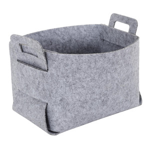 Felt Box Basket Size M, folding, grey