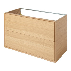 GoodHome Basin Cabinet with Drawers Avela 100 cm, oak effect
