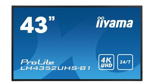 Iiyama 43" Monitor 4K 24/7 SDM IPS Android 500cd DaisyChain LH4352UHS-B1