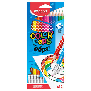 Maped Colour Pencils Triangular with Eraser Color'Peps 12pcs