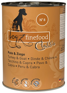 Dogz Finefood N.08 Turkey & Goat Wet Food 400g