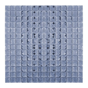 Glass Mosaic Tile Diamond 30.5 x 30.5 cm, big, grey, 1pc