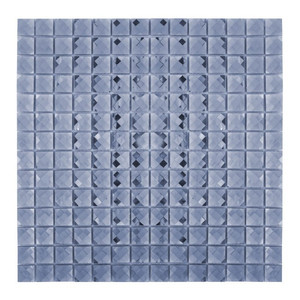 Glass Mosaic Tile Diamond 30.5 x 30.5 cm, big, grey, 1pc