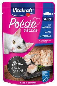 Vitakraft Poesie Deli Sauce Wet Cat Food with Coalfish 85g