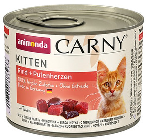 Animonda Carny Kitten Cat Food Beef & Turkey Hearts 200g