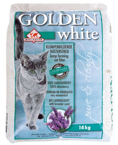 Golden Grey White Cat Litter Lavender 14kg