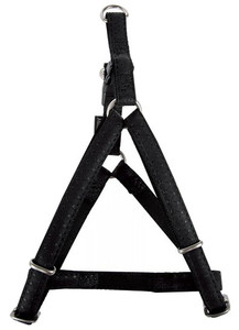 Zolux Adjustable Dog Harness Mac Leather 15mm, black