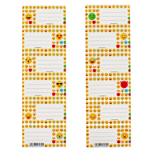 Label Stickers for Notebooks 25pcs Emoji, assorted