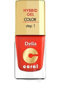 Delia Cosmetics Coral Hybrid Gel Nail Polish No. 14 orange red 11ml