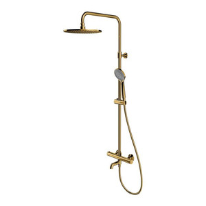 Omnires Shower Set with Thermostatic Mixer Preston, gold